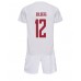 Cheap Denmark Kasper Dolberg #12 Away Football Kit Children World Cup 2022 Short Sleeve (+ pants)